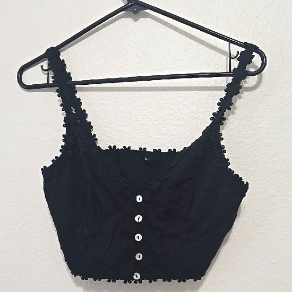 Hey, BABY cropped Embroidered Bralet S